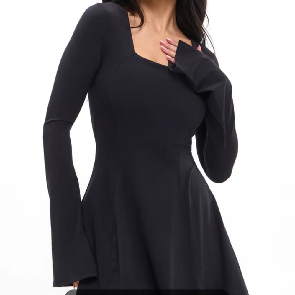 BuffBunny Black Bell Sleeve Dress